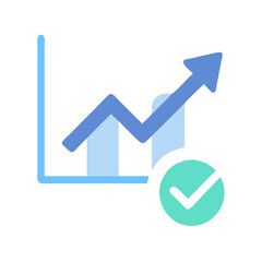 business graph with arrow