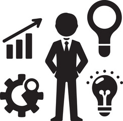 business person with idea bulb