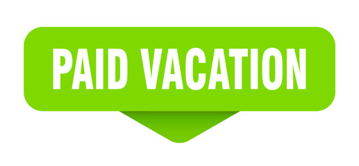 paid vacation sticker. paid vacation sign on transparent background