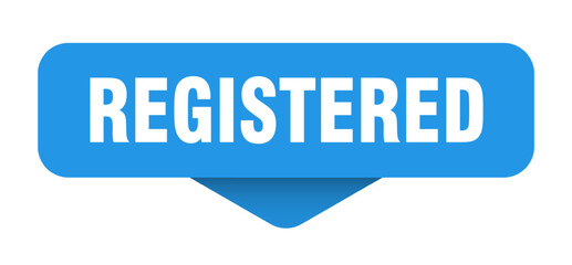 registered sticker. registered sign on transparent background