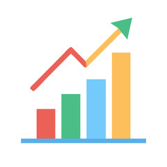 business graph with arrow
