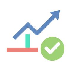 business graph with arrow