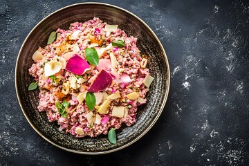 Delicious Beetroot Quinoa Bowl with Parmesan and Herbs