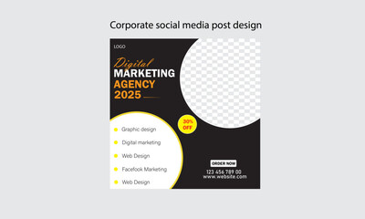 corporate minimal business social media post design 