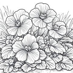 Bright Begonias in a Simple Flower Bed Perfect for Springtime Designs
