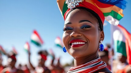 Vibrant Namibia Independence Day Traditional Dance and Colorful Parade - Celebrating African Heritage and Cultural Expression for Event Marketing and Urban Tourism