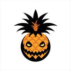 face of a Halloween pineapple 