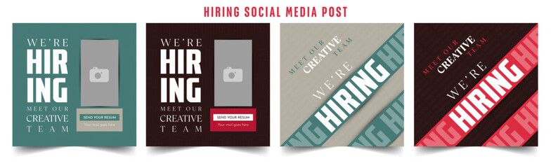 Clean & minimalistic We're Hiring