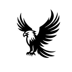 A silhouetted black and white eagle appears in the Adobe Stock files list.