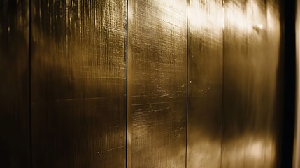 Obraz premium Gold planks close-up for backgrounds. Wall covering