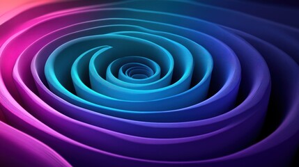 Abstract swirling concentric circles in vibrant colors