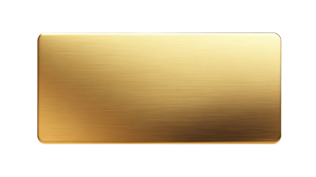 A digitally rendered image showcasing a brushed gold rectangular metallic texture ideal for background use.