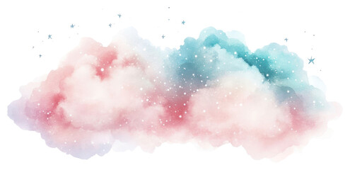 PNG Soft cosmic mist illustration watercolor background.