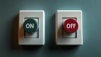 Switches with ON and OFF Labels. Generative AI