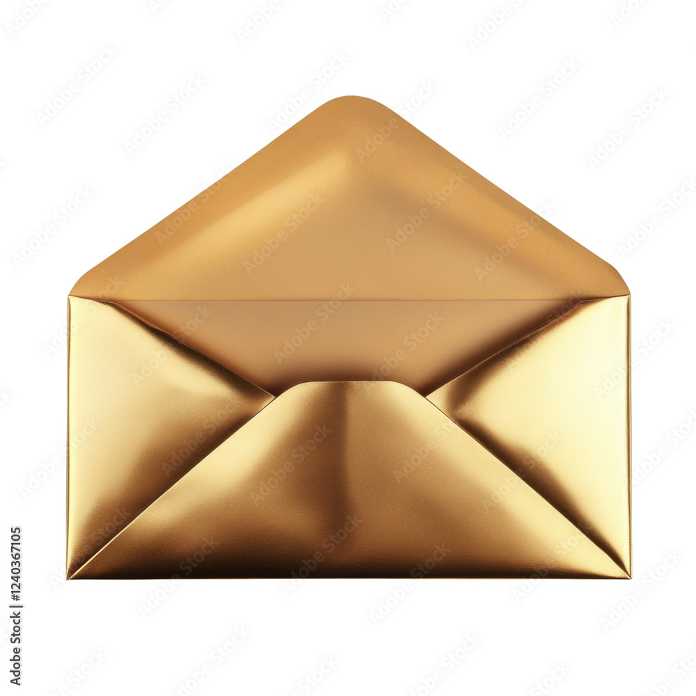 Poster An open gold envelope is shown against a black background suggesting a message of importance or value.