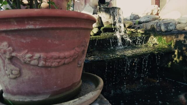 Flowing Water Fountain Pool