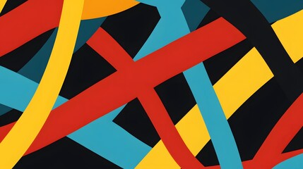 Abstract Colorful Lines Geometric Pattern Background