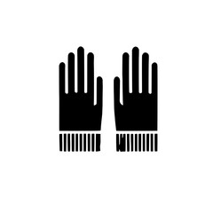 Winter Gloves Icon: A simple yet stylish icon depicting a pair of winter gloves, perfect for websites, apps, or presentations needing a touch of warmth.  