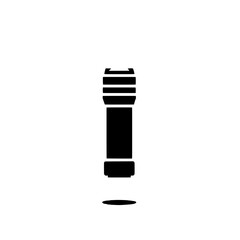 Flashlight Icon: A simple yet powerful black and white icon depicting a flashlight with a beam of light, conveying a sense of preparedness and exploration.  