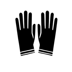 Protective Pair: A minimalist black and white illustration of a pair of gloves, symbolizing safety, hygiene, and cleanliness. Suitable for websites, blogs, or social media. 