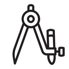 Drawing Compass line icon