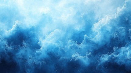 Fototapeta premium Abstract Blue Cloudscape Artistic Rendering