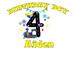 This vibrant "Birthday Boy" design features bold yellow letters with a cartoon theme, including road and trai graphic.as PNG with a transparent background,for party invitations, decorations & cards