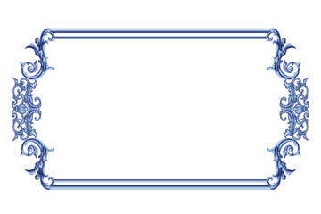 Decorative frame in Baroque style, intricate vector design	
