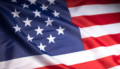 Wrinkled American Flag on Black Background &ndash; Dramatic 4th of July Patriotic Design for Social Media, Advertising, Print, and Independence Day Decor Textured Vintage-Inspired USA Flag Isolated