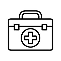  First Aid Kit Medical Vector Line  Icon

