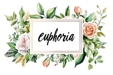 Euphoria Floral Typography Design