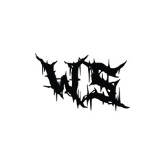 WS monogram logo design letter text name symbol monochrome logotype alphabet character simple logo