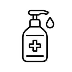Obraz premium Hand Sanitizer Dispenser Hygiene Vector Icon