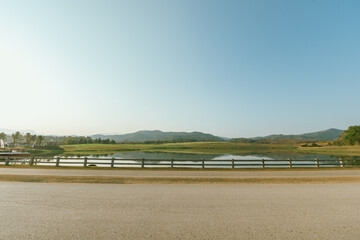 flower garden at Singha Park, Chiang Rai, landscape of Thailand.