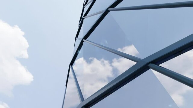 3d rendering of modern architecture, Skyscraper corporate office building with glass window
