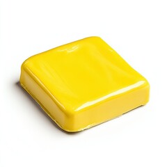 Glossy Yellow Square Block Texture sun isolated on transparent backgglund