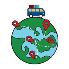 Travel Route Illustration