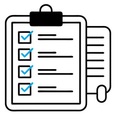 Checklist Icon Vector. Task Management and To-Do List Symbol Design