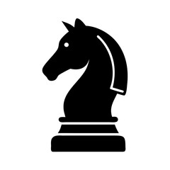  Chess Knight Icon Vector. Silhouette Strategic Game Symbol Design