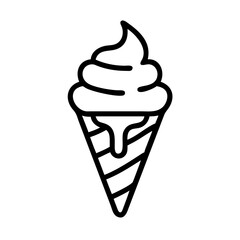 Ice Cream Cone Vector Illustration