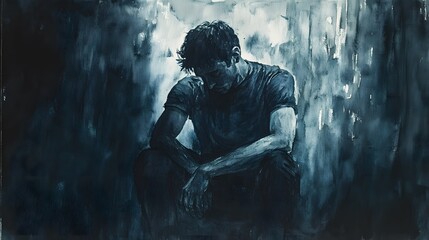 A Solitary Figure In Pensive Contemplation