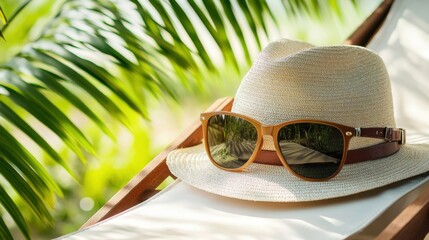 Relaxing Beach Accessories in Bright Sunlight