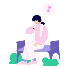 Waiting for boyfriend