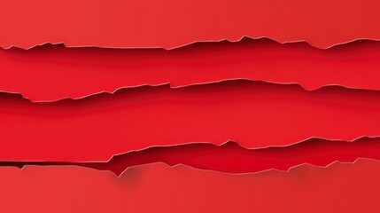 Stunning Red Torn Paper Abstract Design