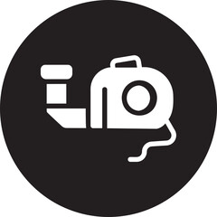 measuring tape glyph icon