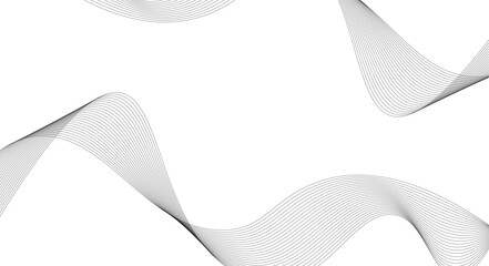 Wave lines design black waves smooth flowing dynamic isolated on white background. Technology, digital, communication, science, music concept vector background illustration