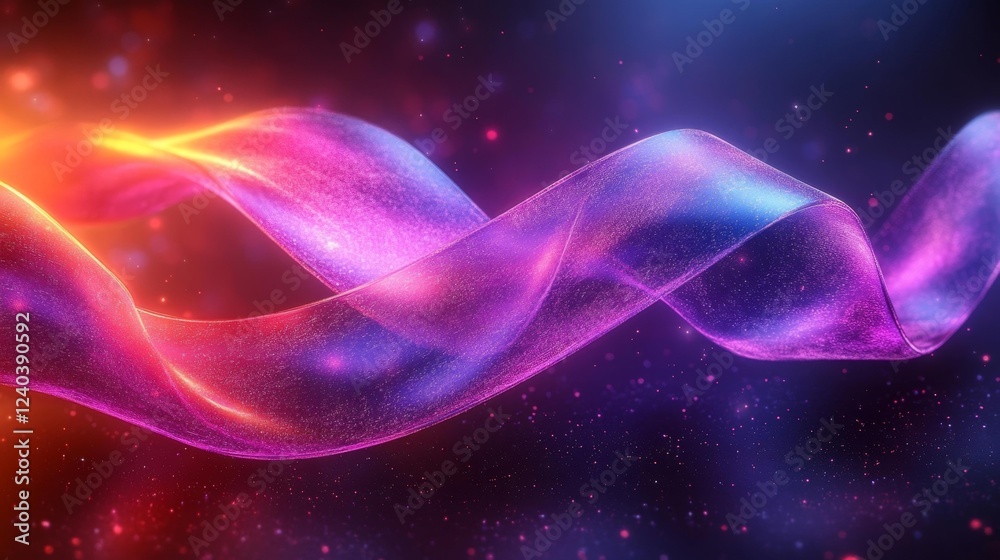 Wall mural abstract colorful flowing waves. generative ai