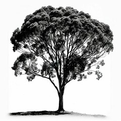 Fototapeta premium Elegant silhouette of a majestic tree.