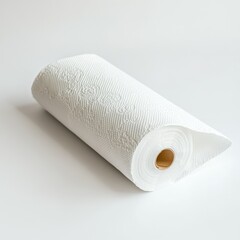 Fototapeta premium White Paper Towel Roll Clean Kitchen isolated on transparent background