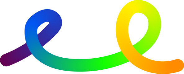 Abstract Color Rainbow Gradient Shapes Set. Vector Graphic with Wavy Lines in Bright Colors. Colorful Fluid Wave Pattern. Squiggly Design Elements. Vector illustration